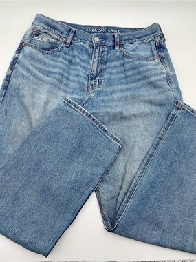 American Eagle Ex-Boyfriend Denim Blue Mid-Rise Jeans